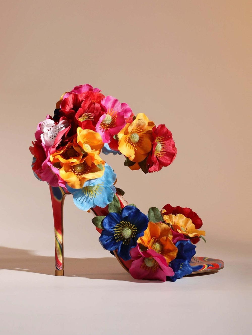 Sienna Rossi Fadwa 3D Flower Sandals In Multicolor NWT